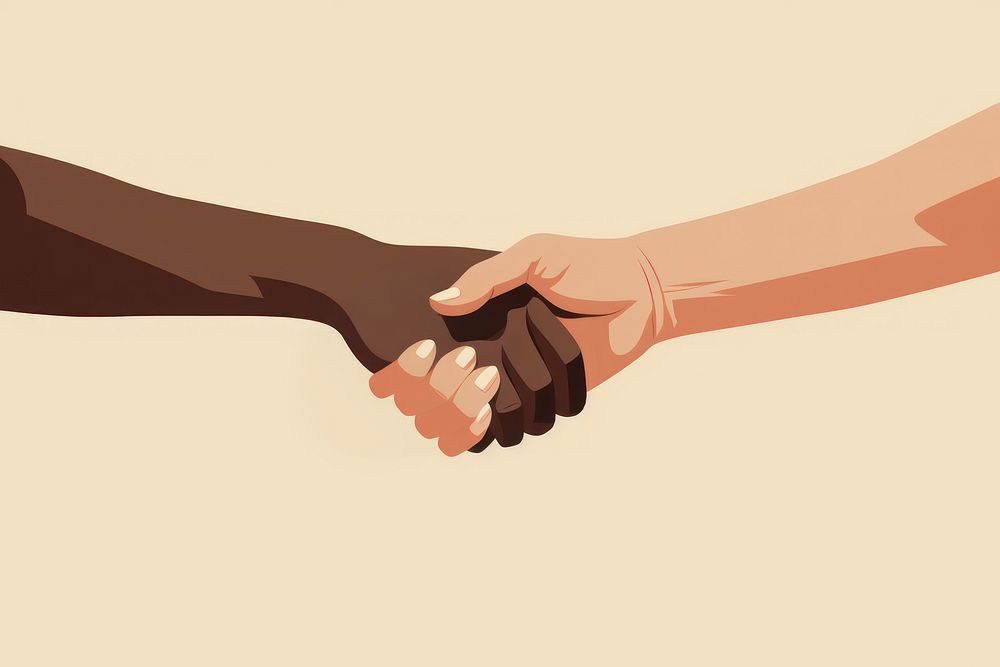 Teamwork hand handshake holding hands. AI generated Image by rawpixel.