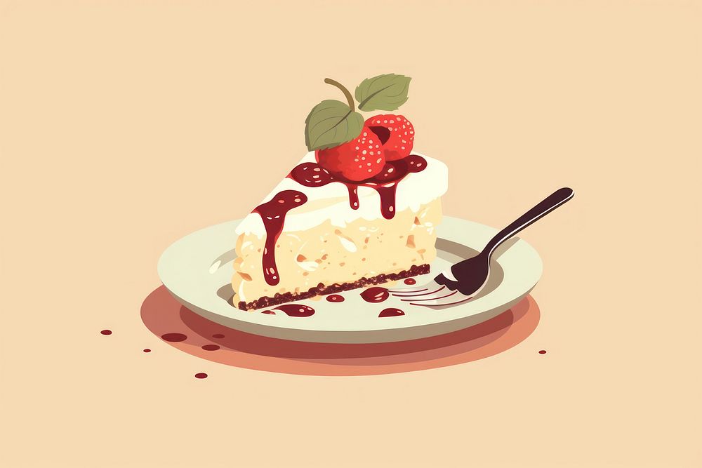 Dessert food cream fruit. AI generated Image by rawpixel.