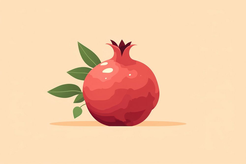Pomegranate fruit plant food. AI generated Image by rawpixel.