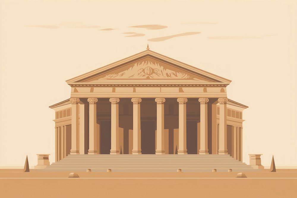 Pantheon architecture building column. AI generated Image by rawpixel.