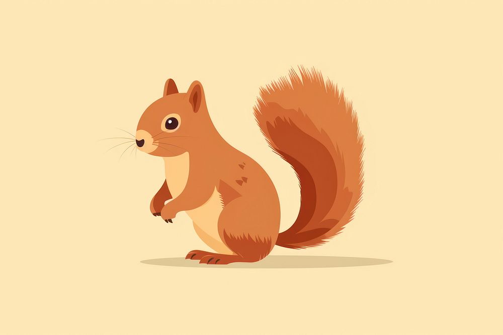 Squirrel wildlife rodent animal. AI generated Image by rawpixel.