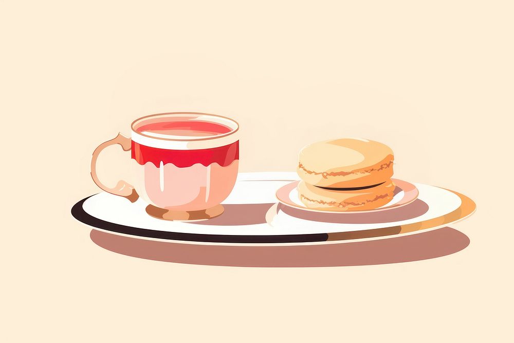 Afternoon tea drink food beverage. AI generated Image by rawpixel.