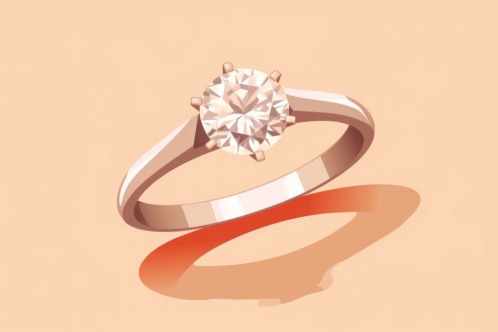 Diamond engagement ring gemstone jewelry celebration. AI generated Image by rawpixel.