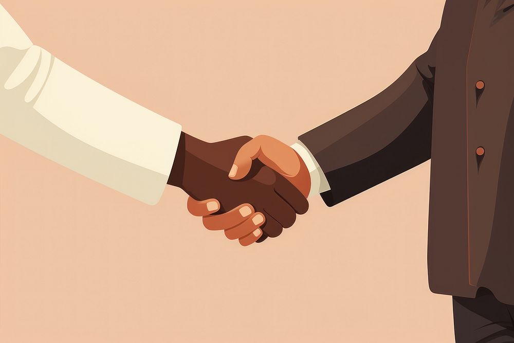 Shake hands handshake togetherness agreement. AI generated Image by rawpixel.