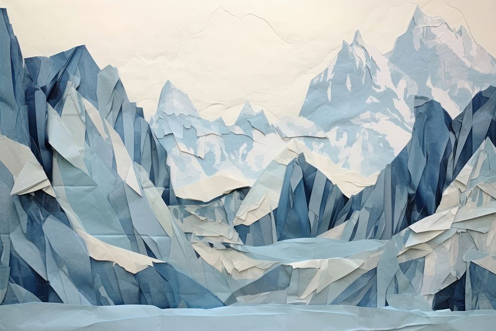 Glacier mountain nature ice. AI generated Image by rawpixel.