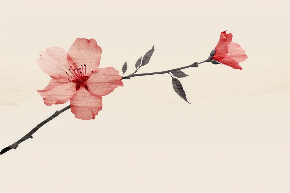 Cherry blossom flower hibiscus petal. AI generated Image by rawpixel.