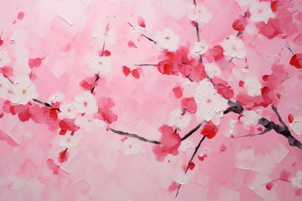 Cherry blossom abstract flower plant. AI generated Image by rawpixel.