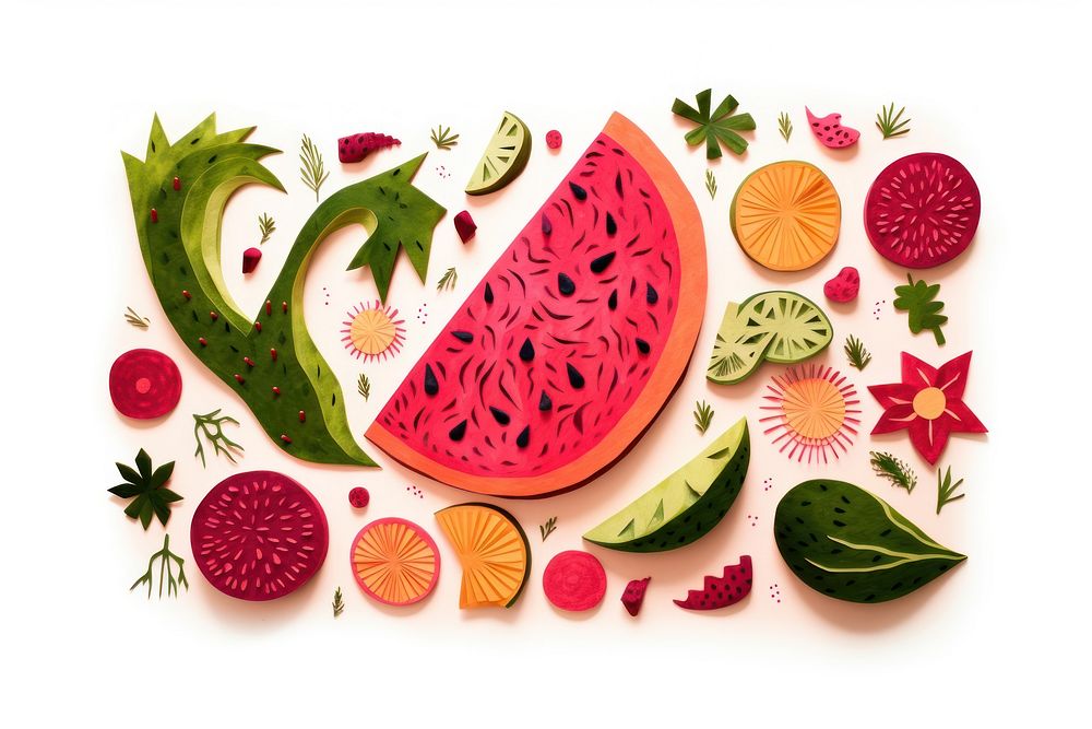 Mexixan food fruit melon berry. AI generated Image by rawpixel.