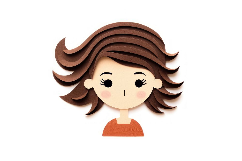 Cartoon hairstyle headshot portrait. AI generated Image by rawpixel.