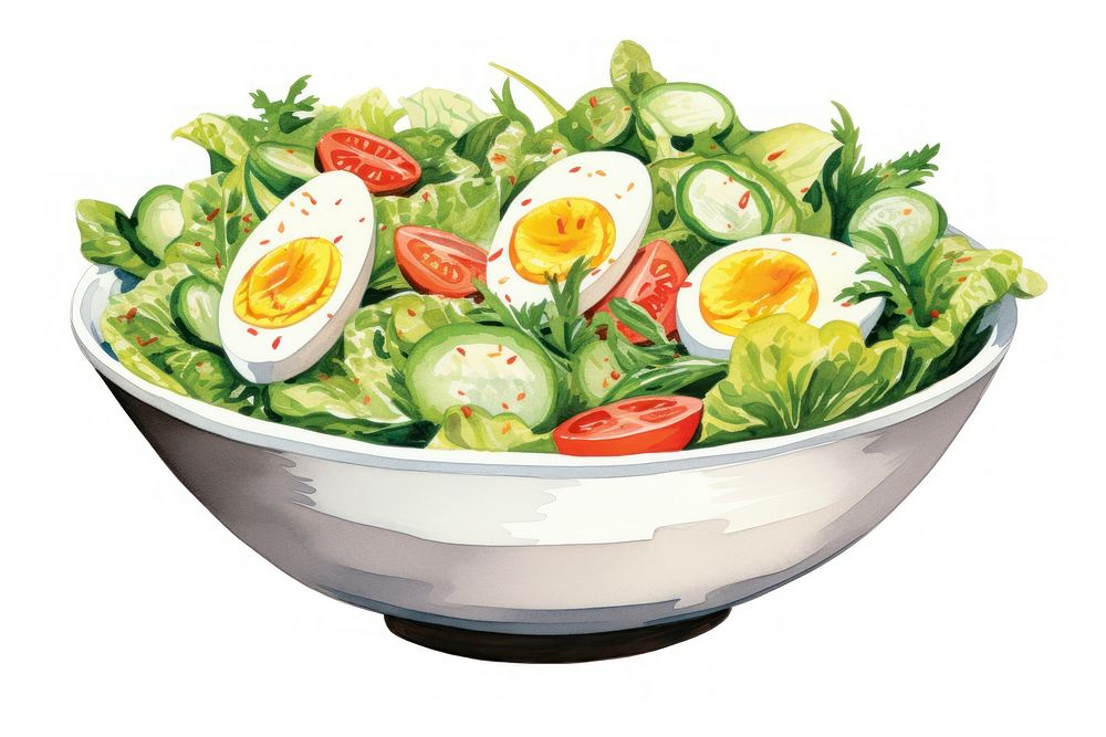 Bowl salad plate food. AI generated Image by rawpixel.