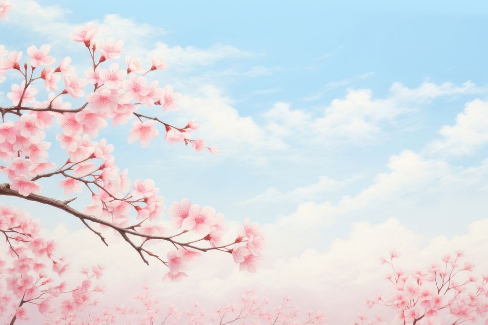 Blossom sky backgrounds outdoors. AI generated Image by rawpixel.