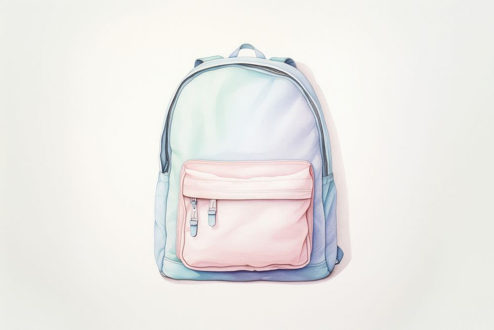 Backpack bag white background handbag. AI generated Image by rawpixel.