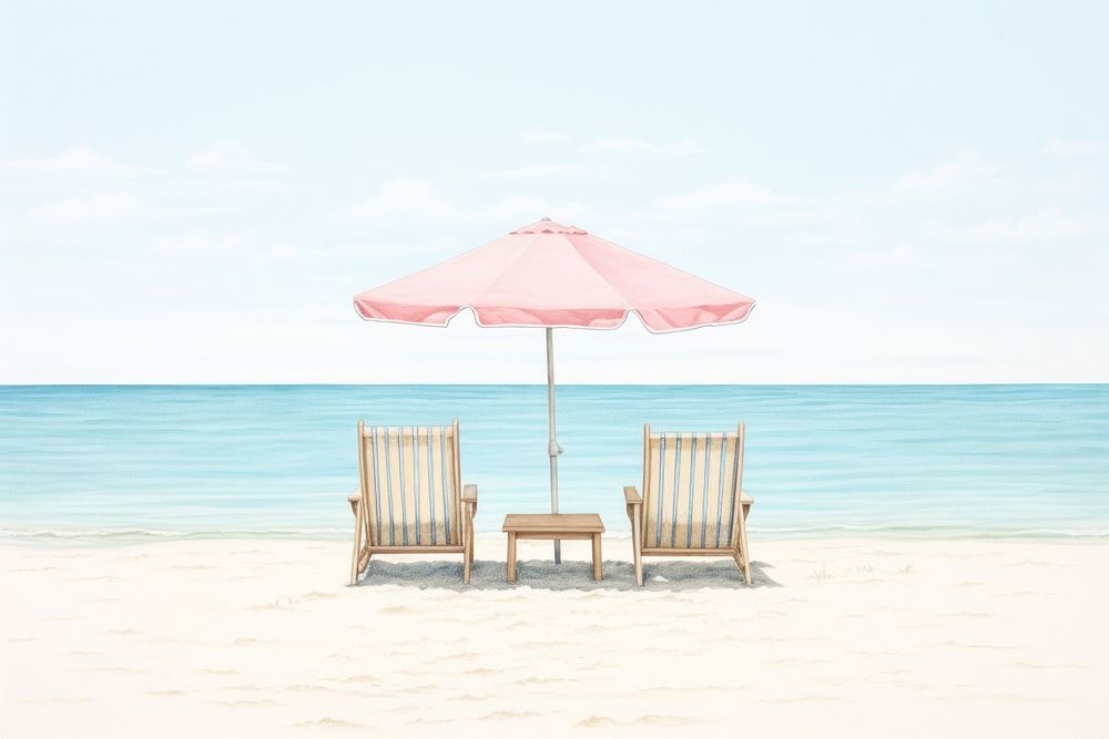 Beach travel furniture vacation outdoors. AI generated Image by rawpixel.