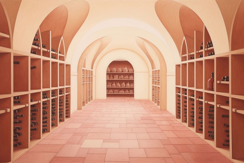 Wine cellar architecture university warehouse. AI generated Image by rawpixel.