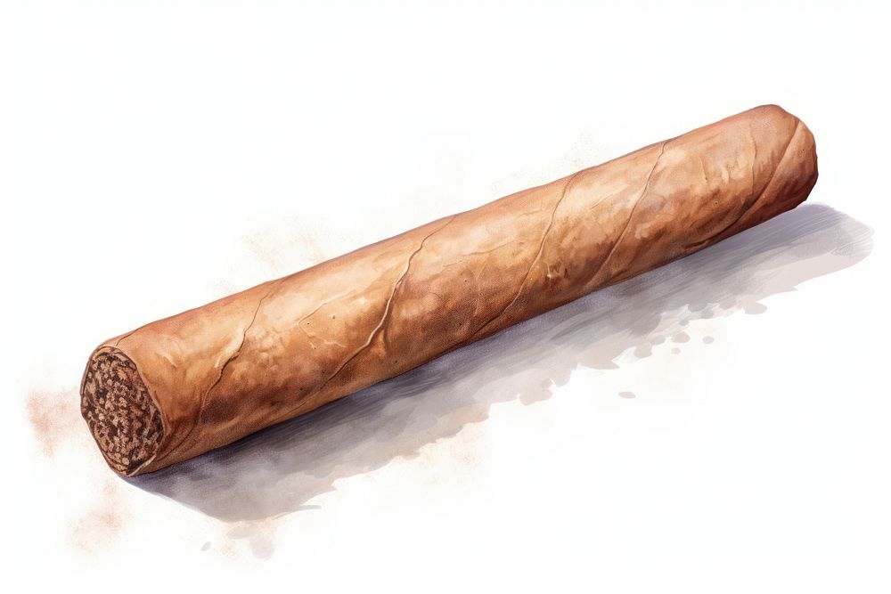 Cigar white background reptile tobacco. AI generated Image by rawpixel.