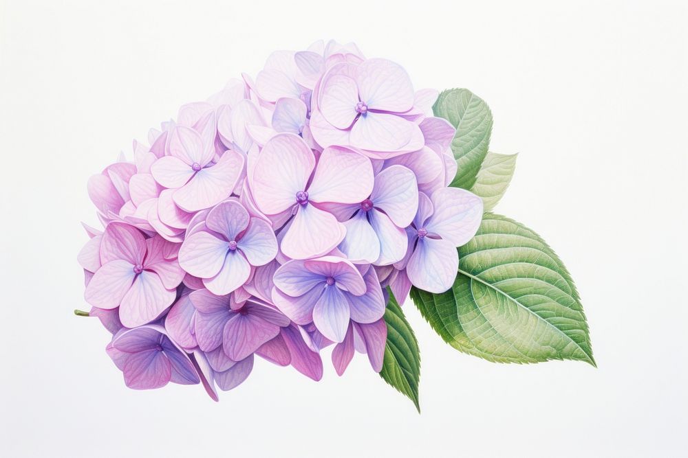 Hydrangea hydrangea flower lilac. AI generated Image by rawpixel.