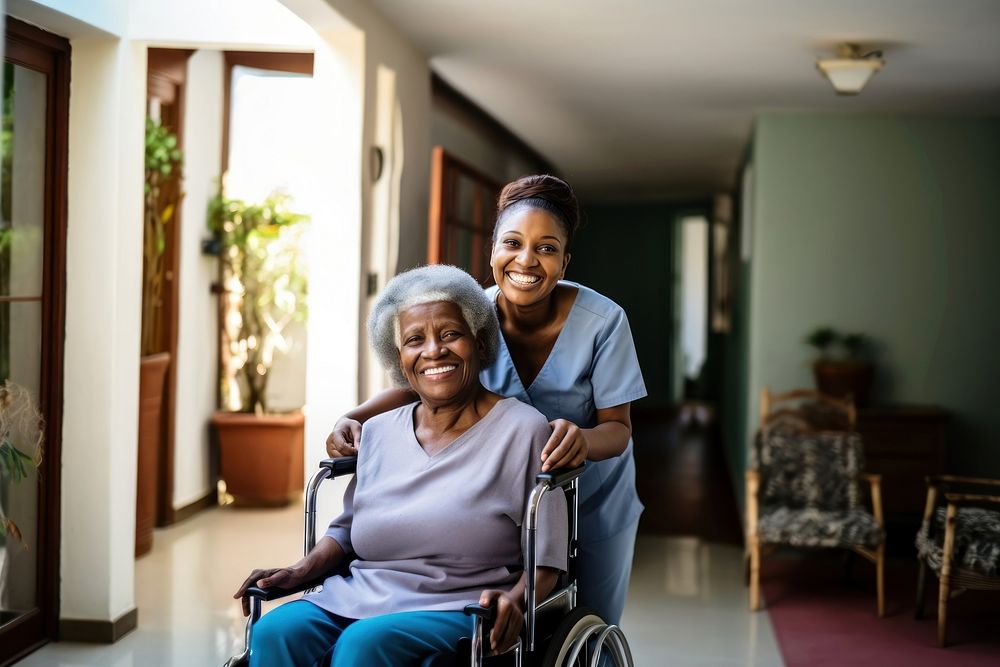 Wheelchair sitting female adult. AI generated Image by rawpixel.