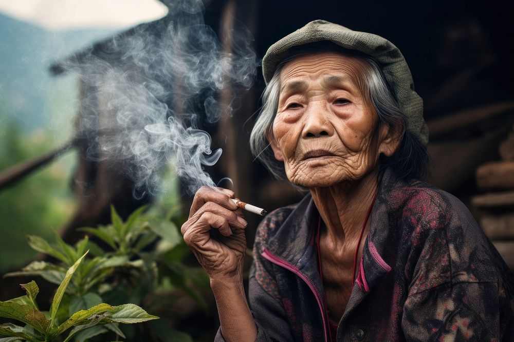 Smoking a marijuana cigarette outdoors adult. AI generated Image by rawpixel.