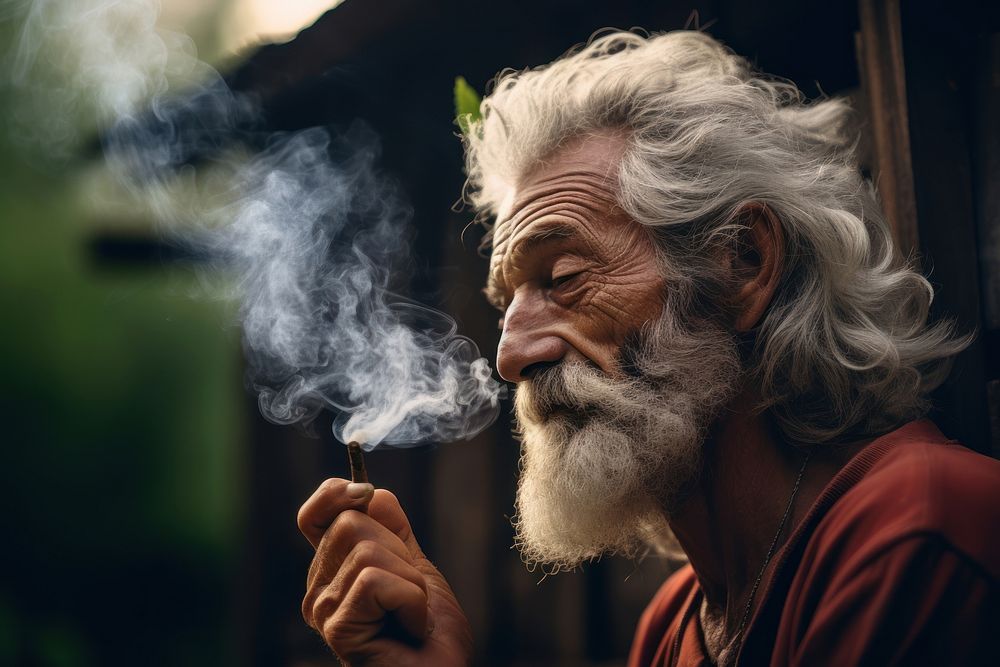 Smoking a marijuana outdoors adult smoke. AI generated Image by rawpixel.