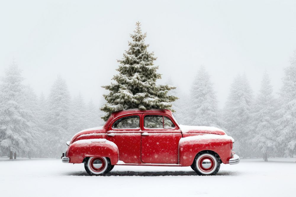 Tree car christmas vehicle. 