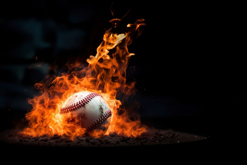 Photo close shot baseball fire. | Premium Photo - rawpixel