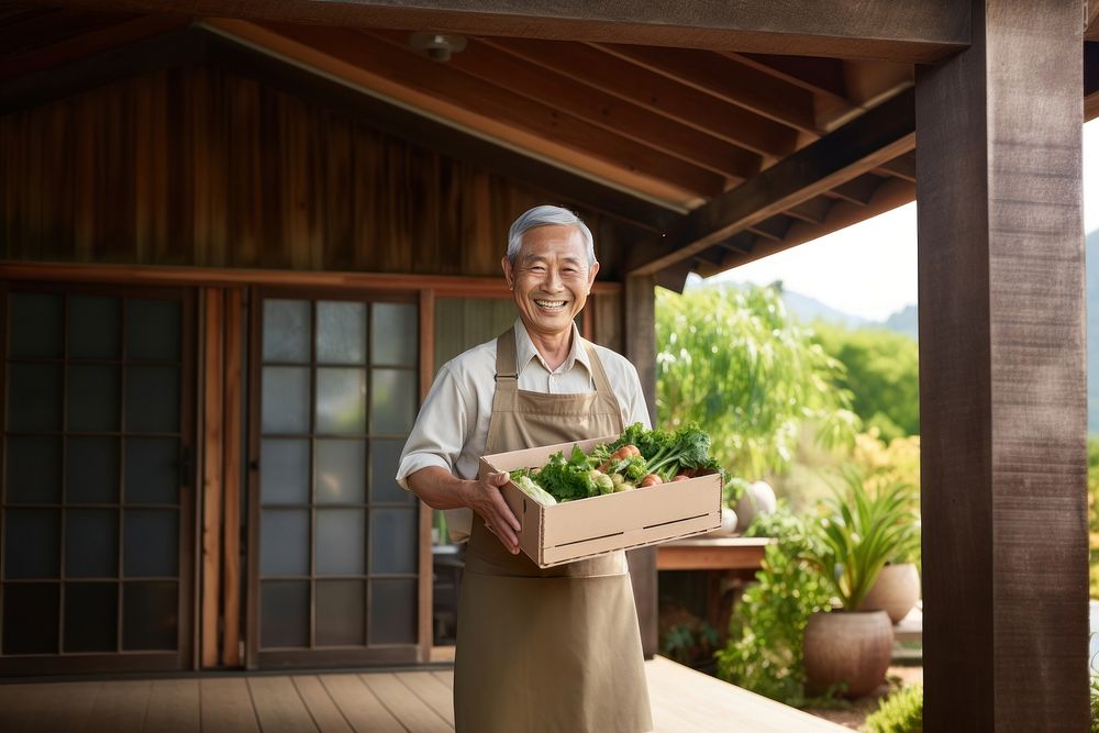 Old asian box gardening holding. AI generated Image by rawpixel.