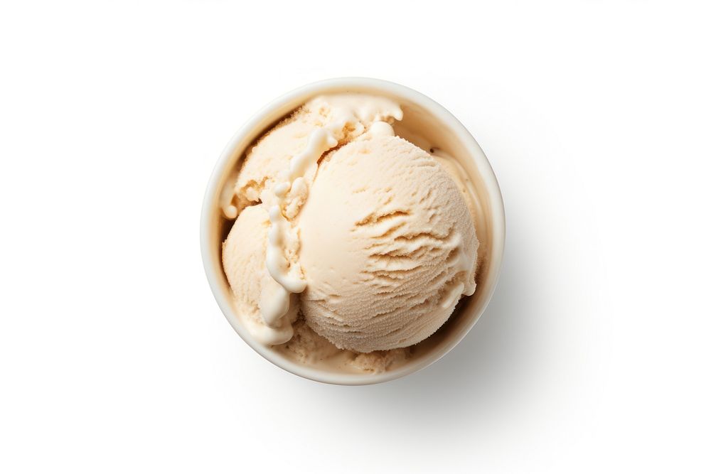 Ice-cream Vanilla-flavor dessert vanilla. AI generated Image by rawpixel.