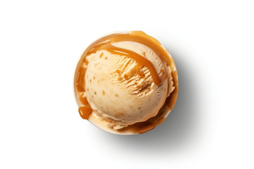 Caramel-flavor ice-cream dessert food. AI generated Image by rawpixel.
