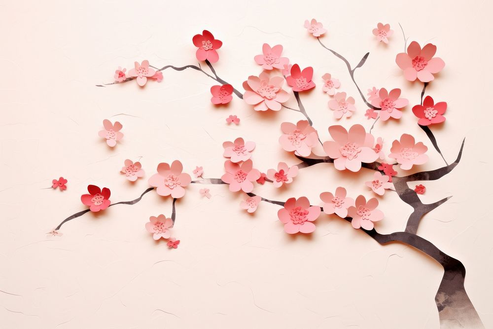 Cherry blossom flower plant petal. AI generated Image by rawpixel.