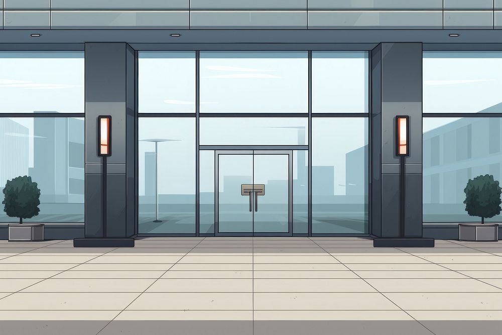 Building door architecture elevator. AI generated Image by rawpixel.