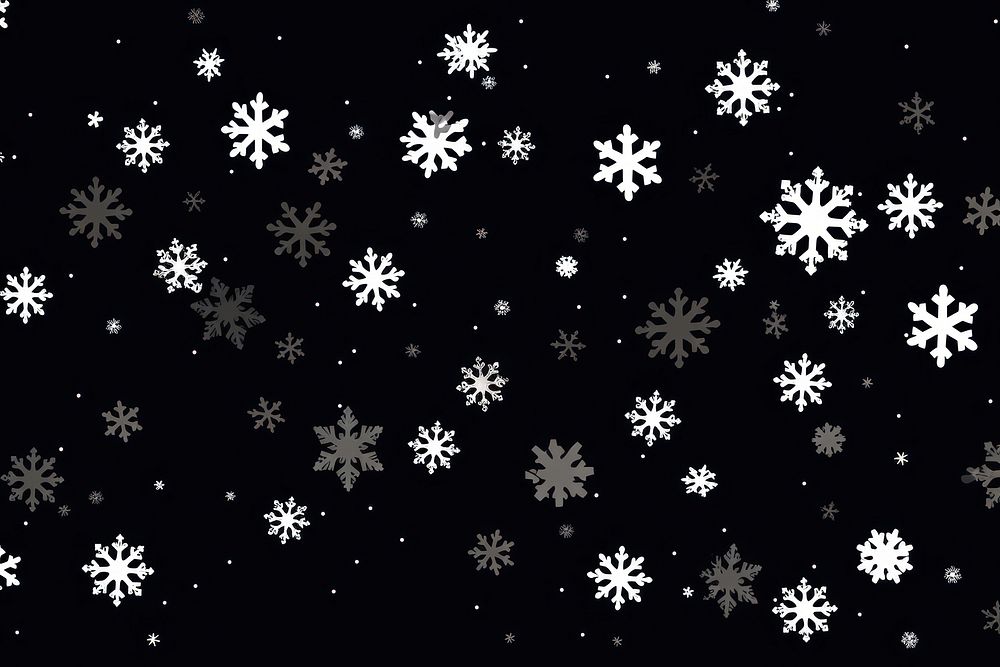 Snowflake backgrounds night monochrome. AI generated Image by rawpixel.