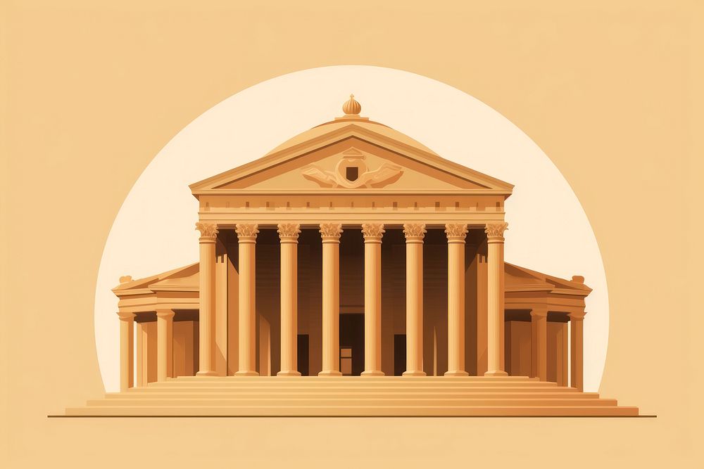 Pantheon architecture building column. AI generated Image by rawpixel.