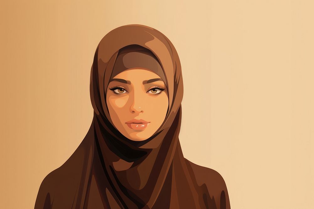 Islamic woman portrait adult photography. | Premium Photo Illustration ...