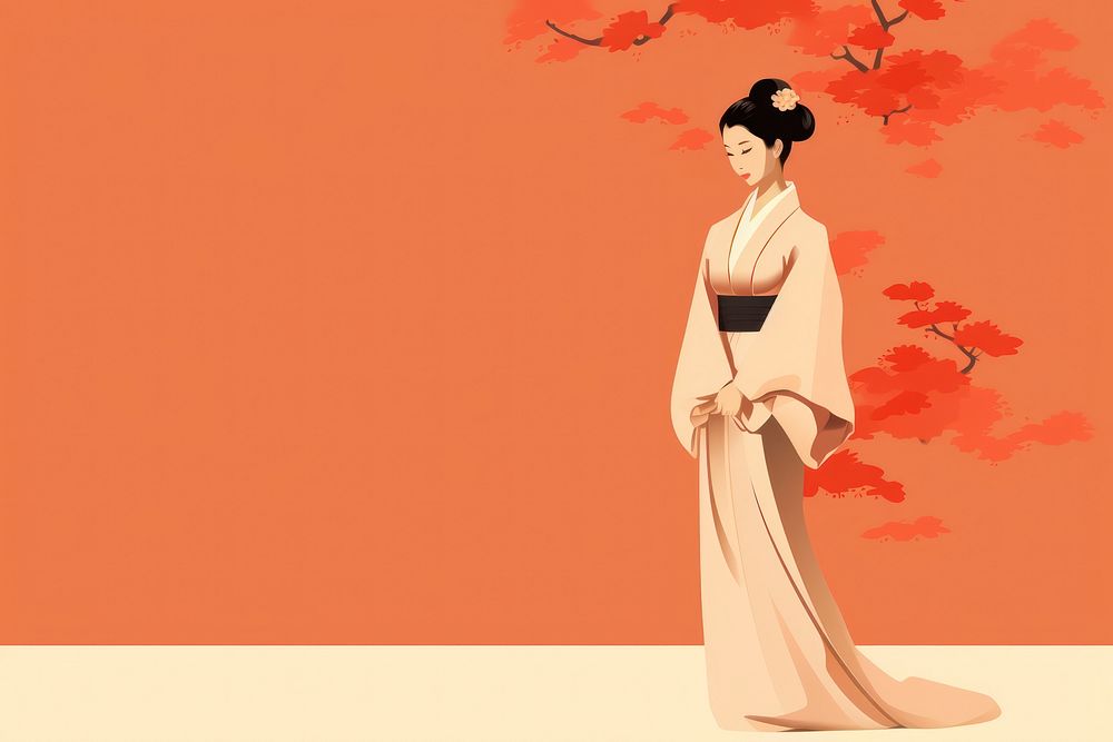 Japanese woman wearing kimono fashion adult. AI generated Image by rawpixel.