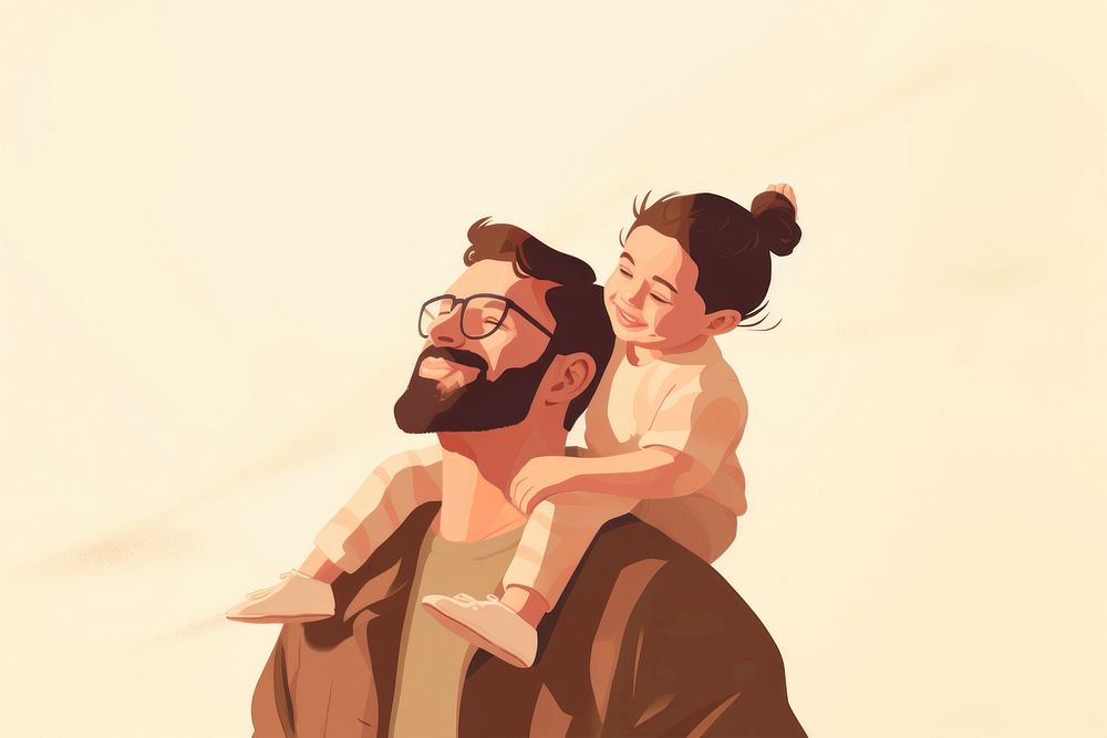 Portrait glasses cartoon father. AI generated Image by rawpixel.