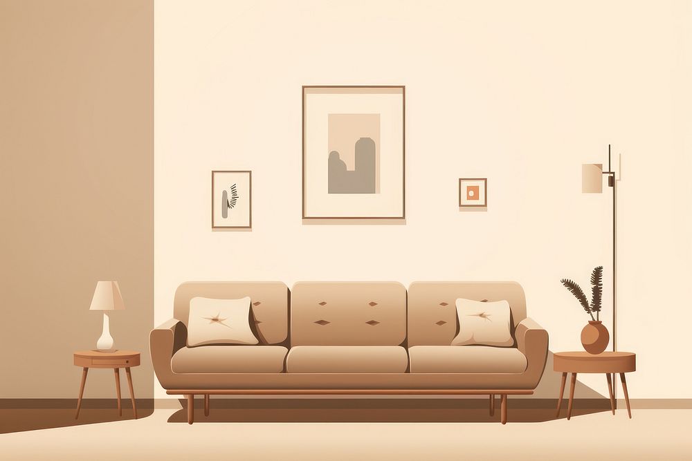 Minimal living room architecture furniture chair. AI generated Image by rawpixel.
