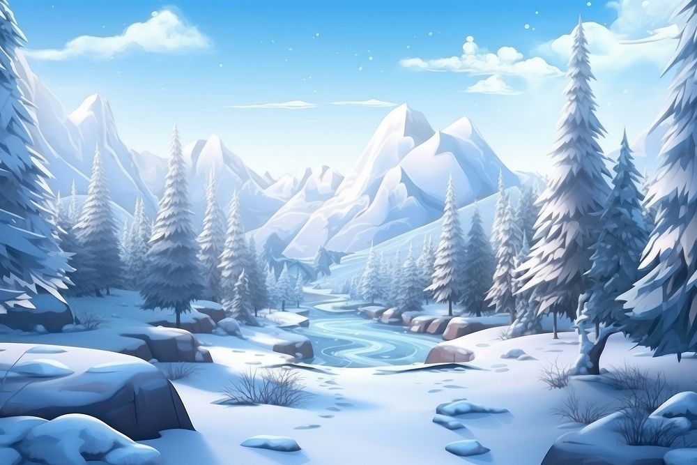 Landscape backgrounds outdoors winter. AI generated Image by rawpixel.