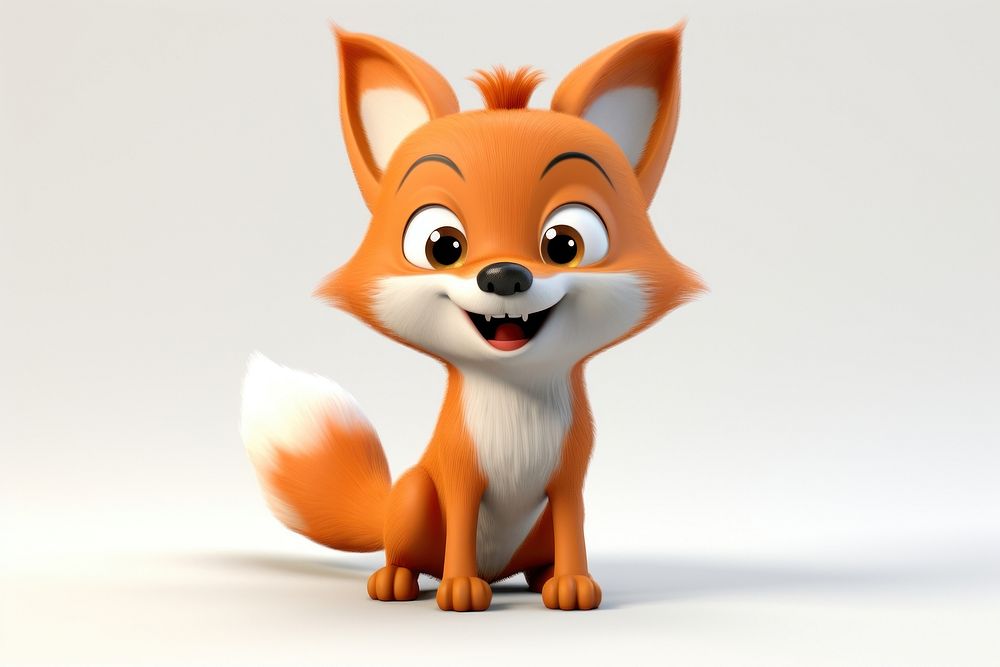 Fox figurine cartoon mammal. 