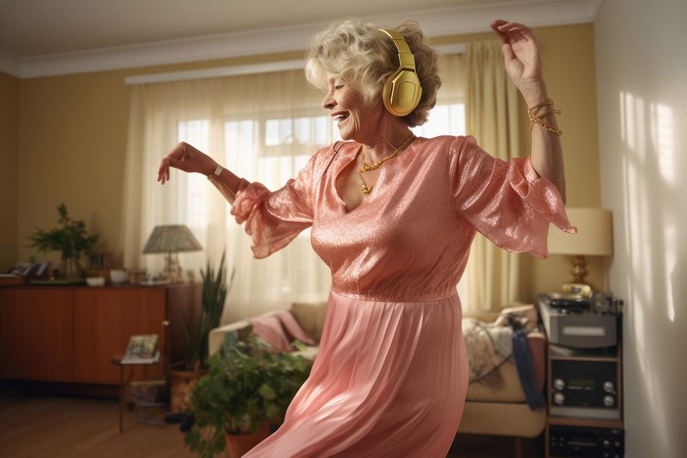 Dancing headphones adult dress. 