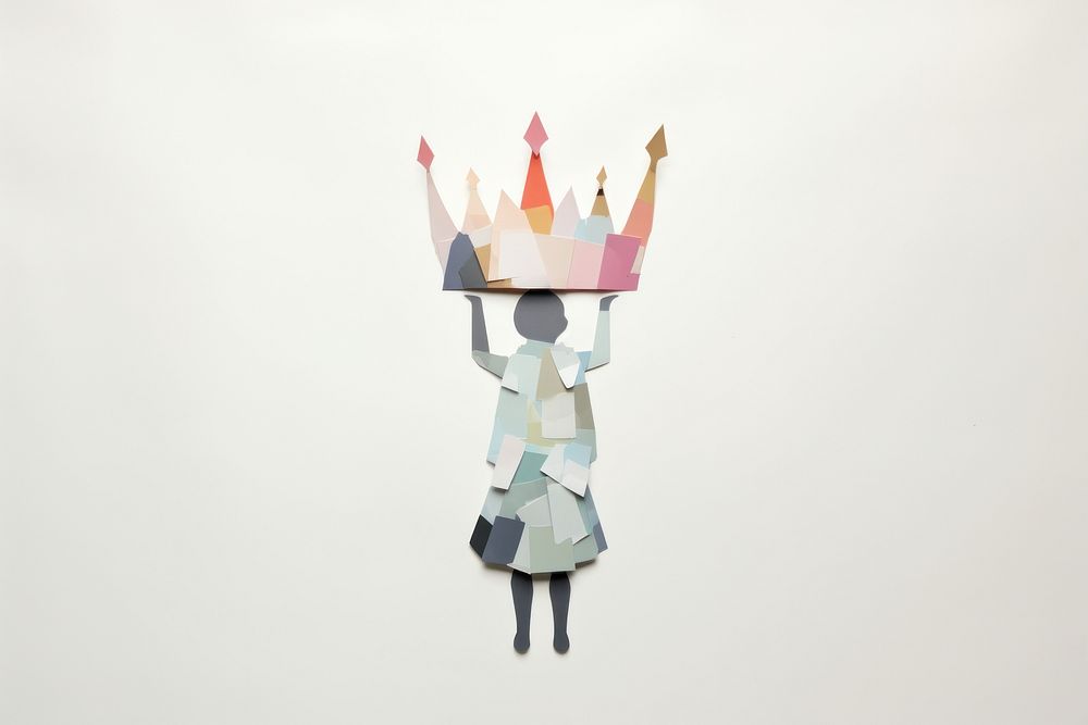 Crown paper art representation. AI generated Image by rawpixel.