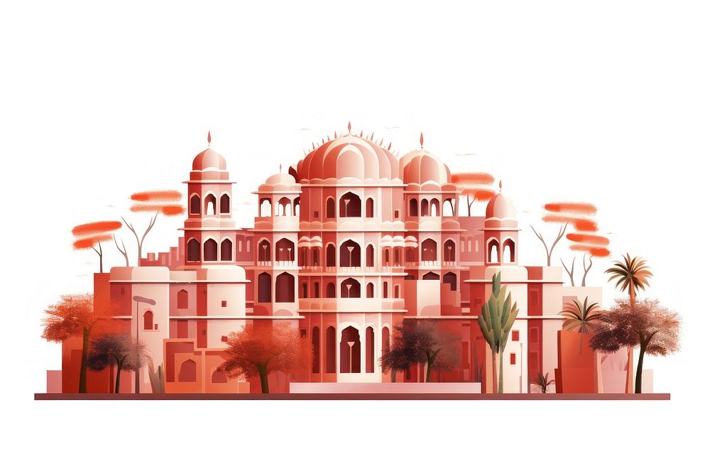 Jaipur architecture building city. AI generated Image by rawpixel.