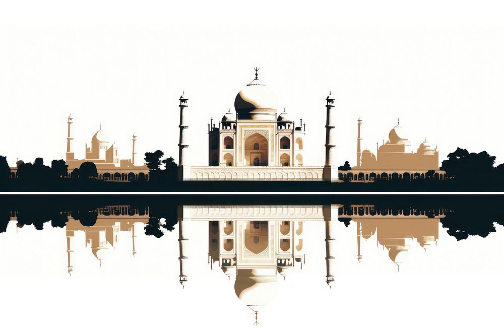 India architecture silhouette building. AI generated Image by rawpixel.