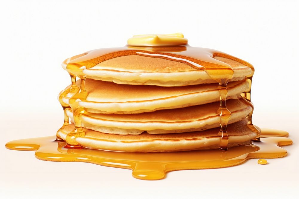 Pancake syrup food white background. AI generated Image by rawpixel.