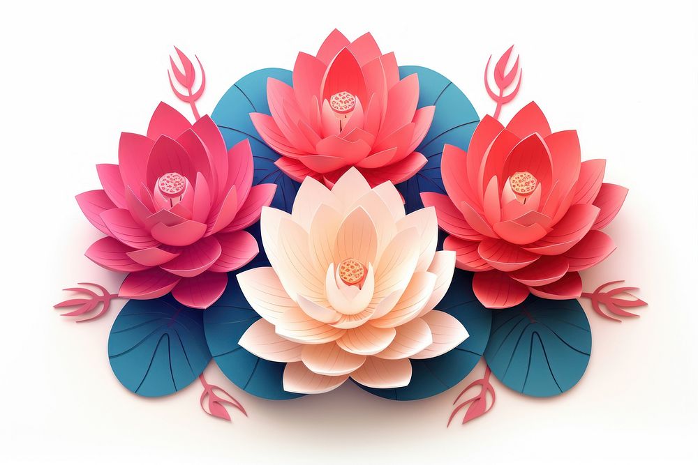 Lotuses pattern flower petal. AI generated Image by rawpixel.