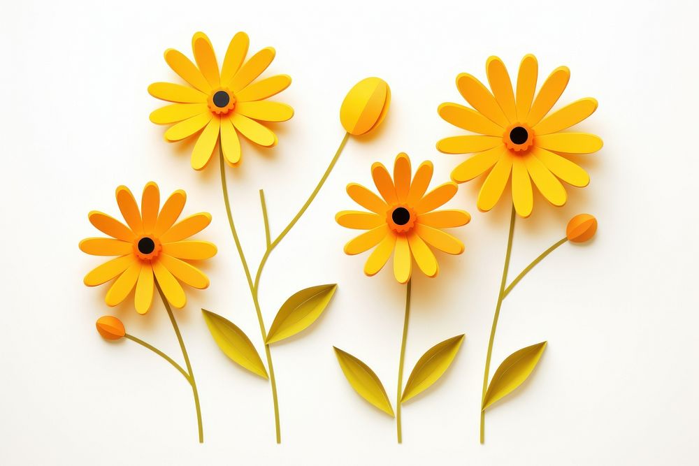 Yellow daisies flower petal plant. AI generated Image by rawpixel.