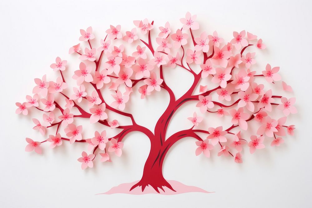Cherry blossom plant tree art. AI generated Image by rawpixel.
