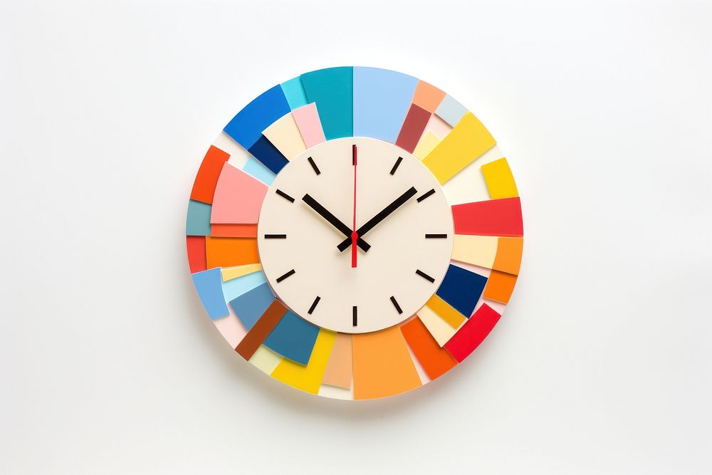 Clock white background dartboard accuracy. AI generated Image by rawpixel.