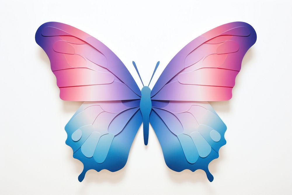 Butterfly purple insect white background. AI generated Image by rawpixel.