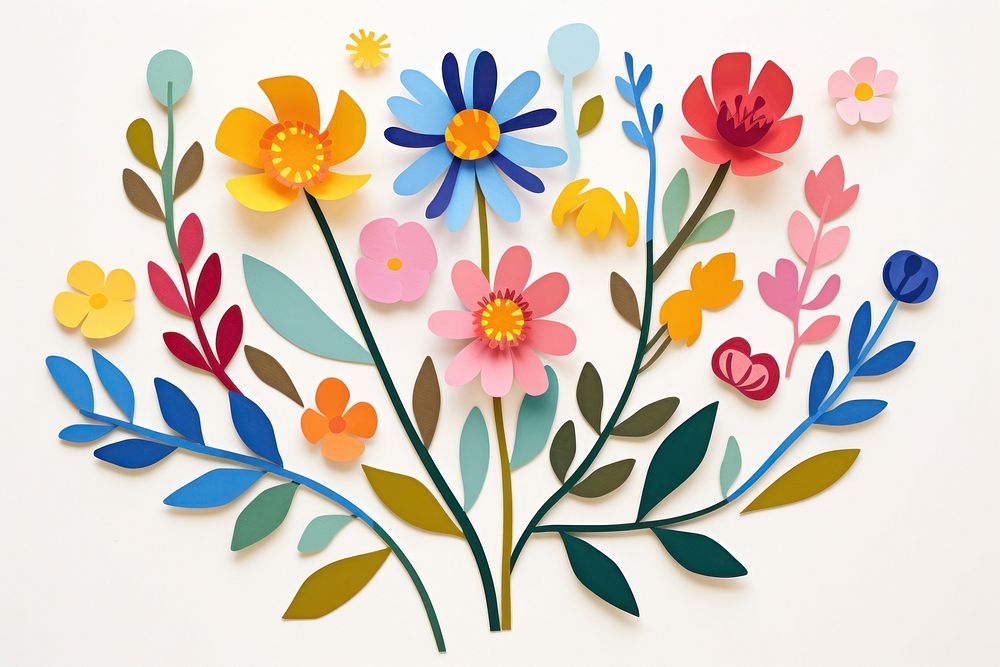 Flowers pattern craft plant. AI generated Image by rawpixel.