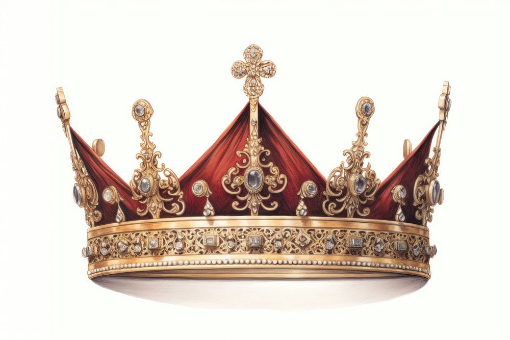 Male king crown white background accessories. AI generated Image by rawpixel.